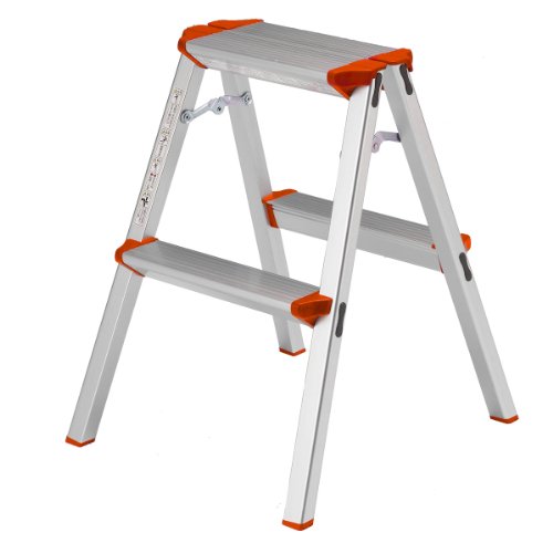 ALINCO(アルインコ) 2段踏み台【高さ56 天板27×16cm】 CCA-60K 脚立 幅広 軽量 アルミ 製品安全協会認証